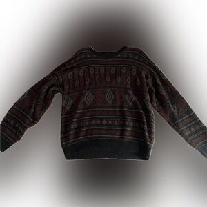 Vintage Jantzen Men's Multicolor Crewneck Sweater - Black and Brown